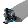 Флешка Pebble Universal, USB 3.0, серая, 64 Гб с логотипом