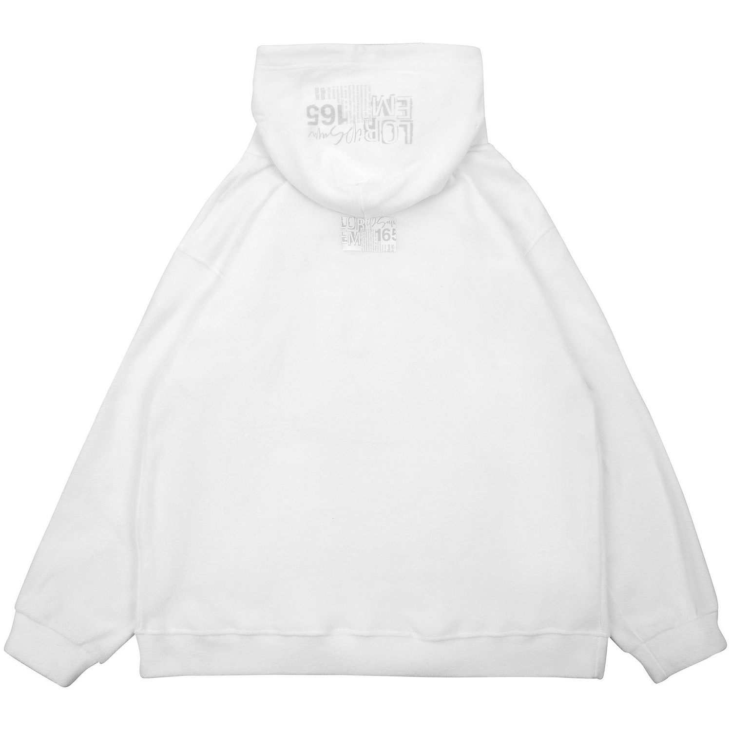 Худи флисовое унисекс Manakin, белое с логотипом