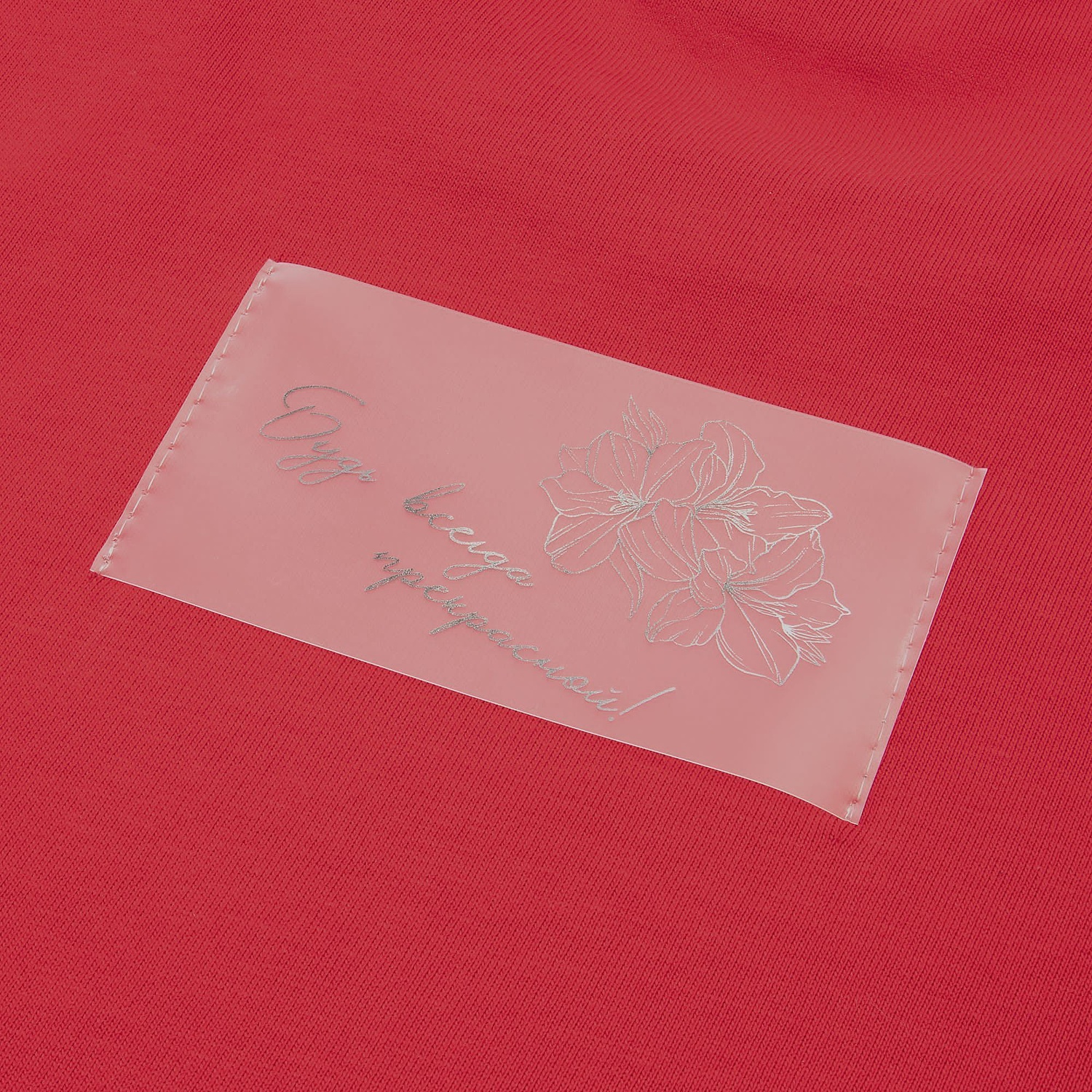 Лента силиконовая Biguna 50 S, прозрачная матовая, 10 см с логотипом