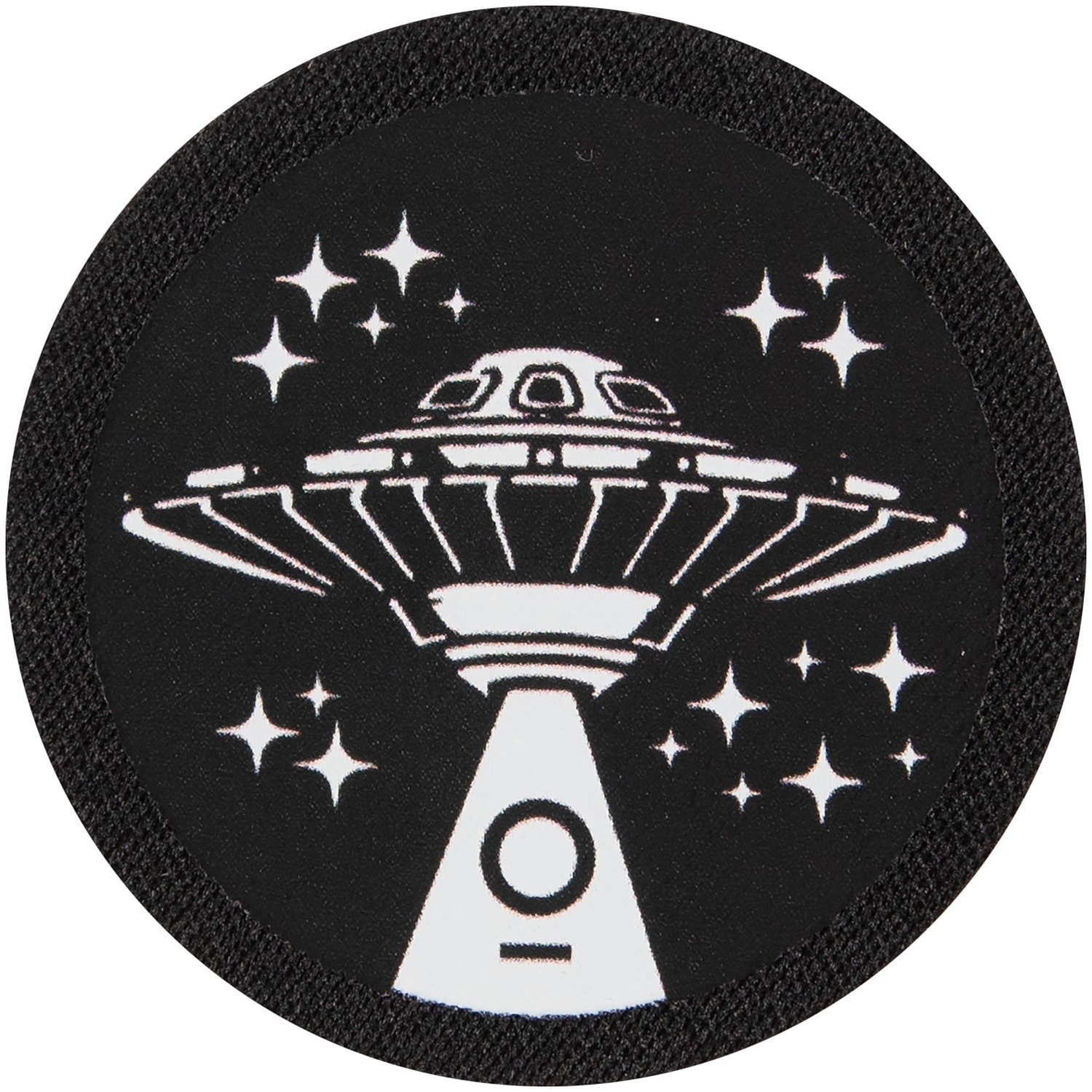 Наклейка тканевая Lunga Round, M, черная с логотипом