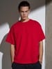 Футболка Oversize Premium, красная с логотипом