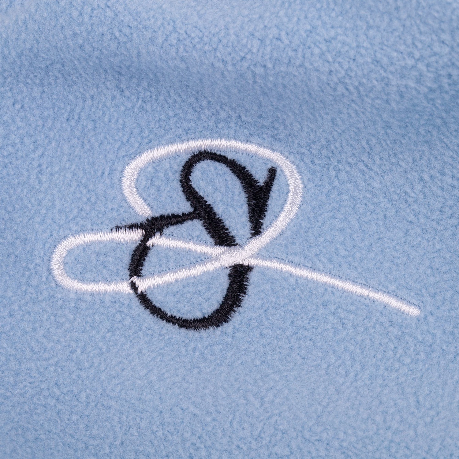 Анорак флисовый унисекс Fliska, голубой с логотипом