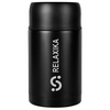 Термос для еды Relaxika 1000, черный с логотипом