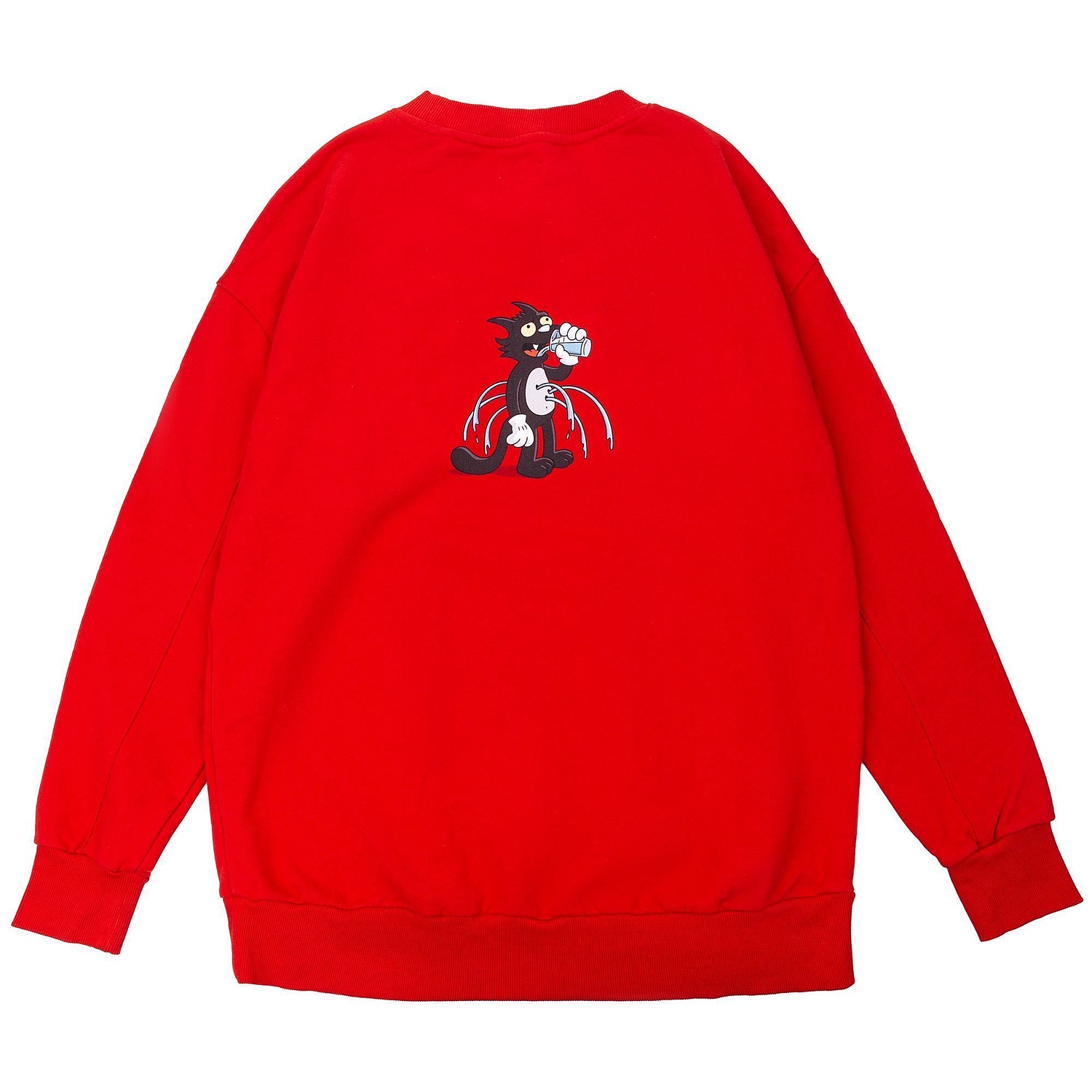 Свитшот унисекс Kosmos 2.0, красный с логотипом