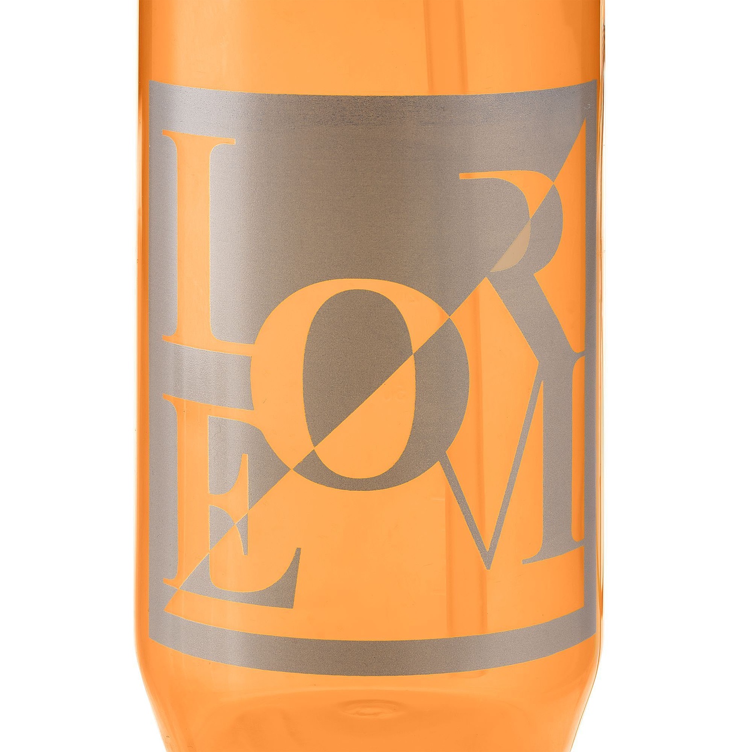 Бутылка для воды Aquarius, оранжевая с логотипом