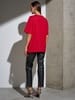 Футболка Oversize Premium, красная с логотипом