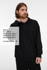 Свитшот оверсайз унисекс S6, черный с логотипом