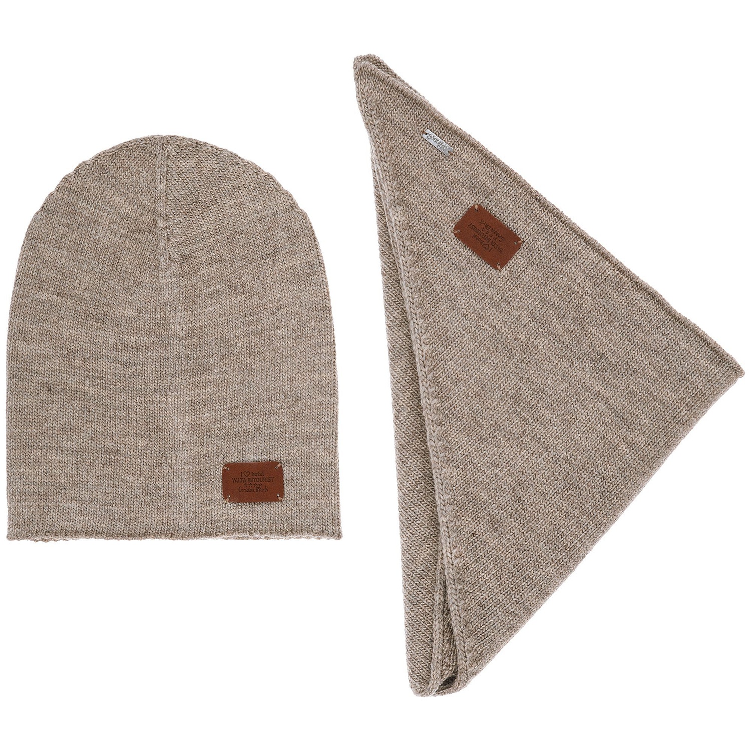 Шапка Dalia, светло-коричневая с логотипом