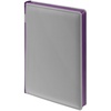 Ежедневник Spain Shall на заказ, недатированный, серый с фиолетовым с логотипом