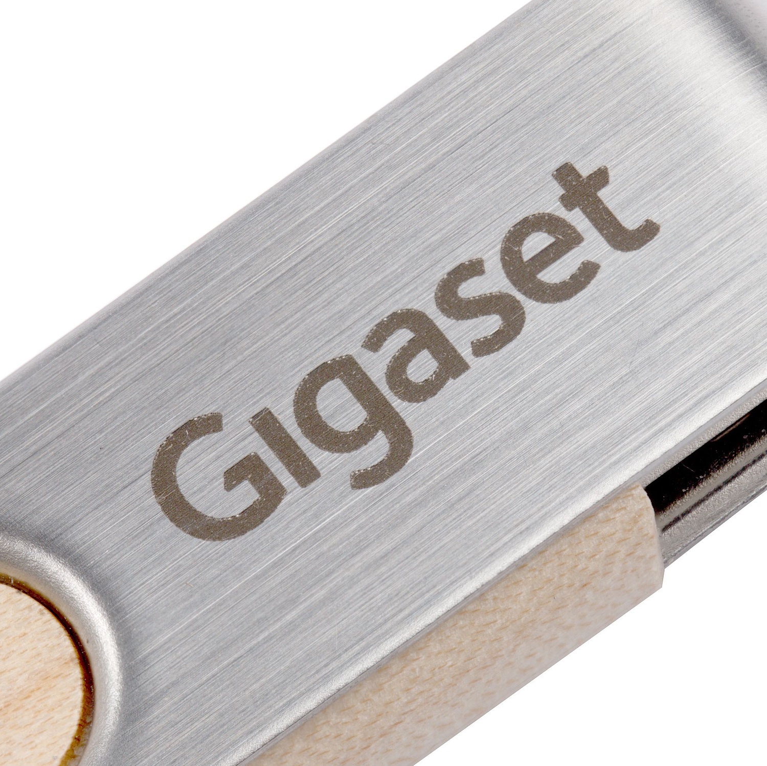 Флешка Twist Wood, светлое дерево, 16 Гб