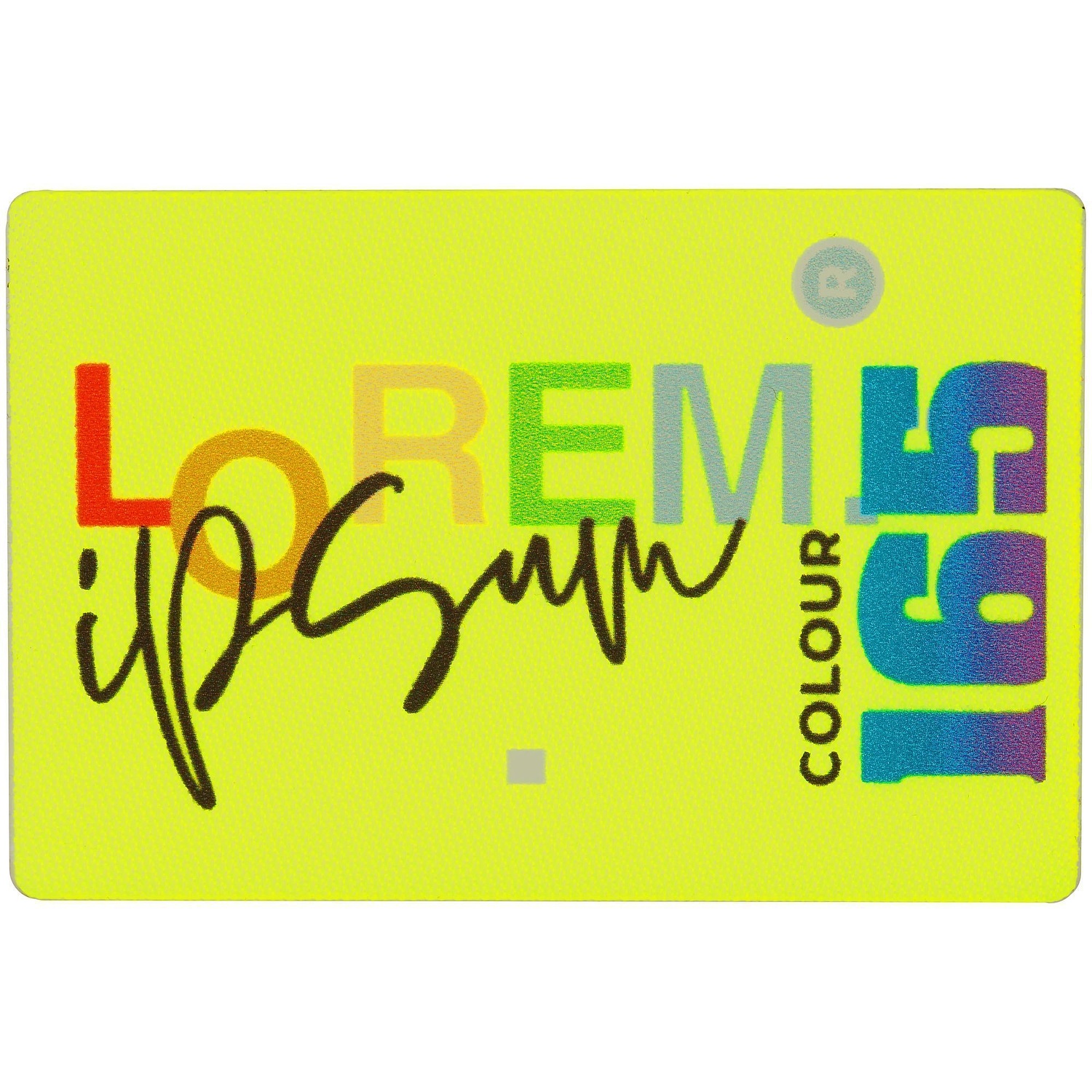 Наклейка тканевая Lunga, L, желтый неон с логотипом