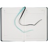 Ежедневник Alanis, недатированный, черный с голубым с логотипом