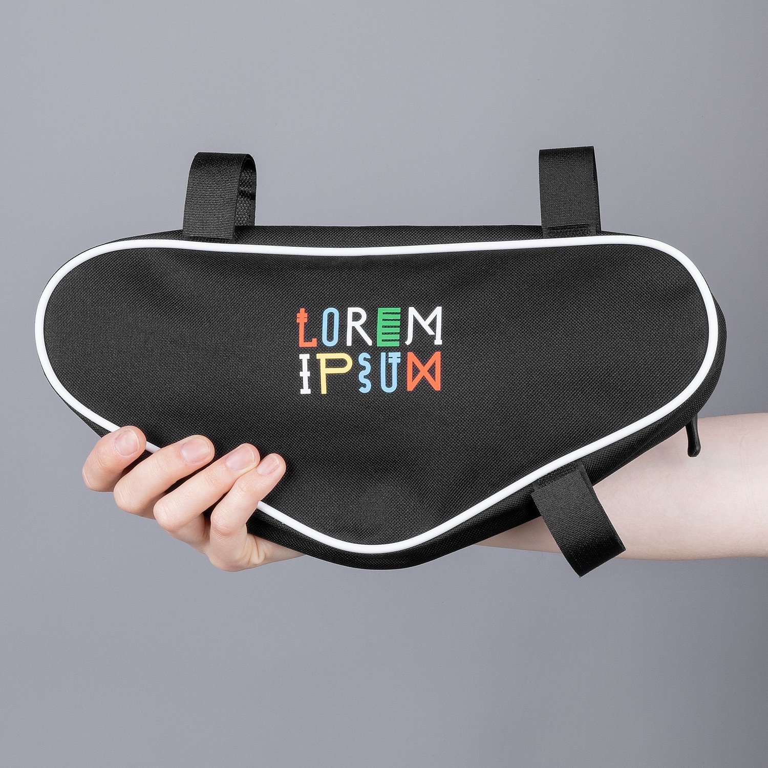 Велосумка на раму BikeLine Mini, черная с белым