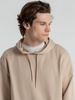 Толстовка с капюшоном унисекс Hoodie, бежевая с логотипом