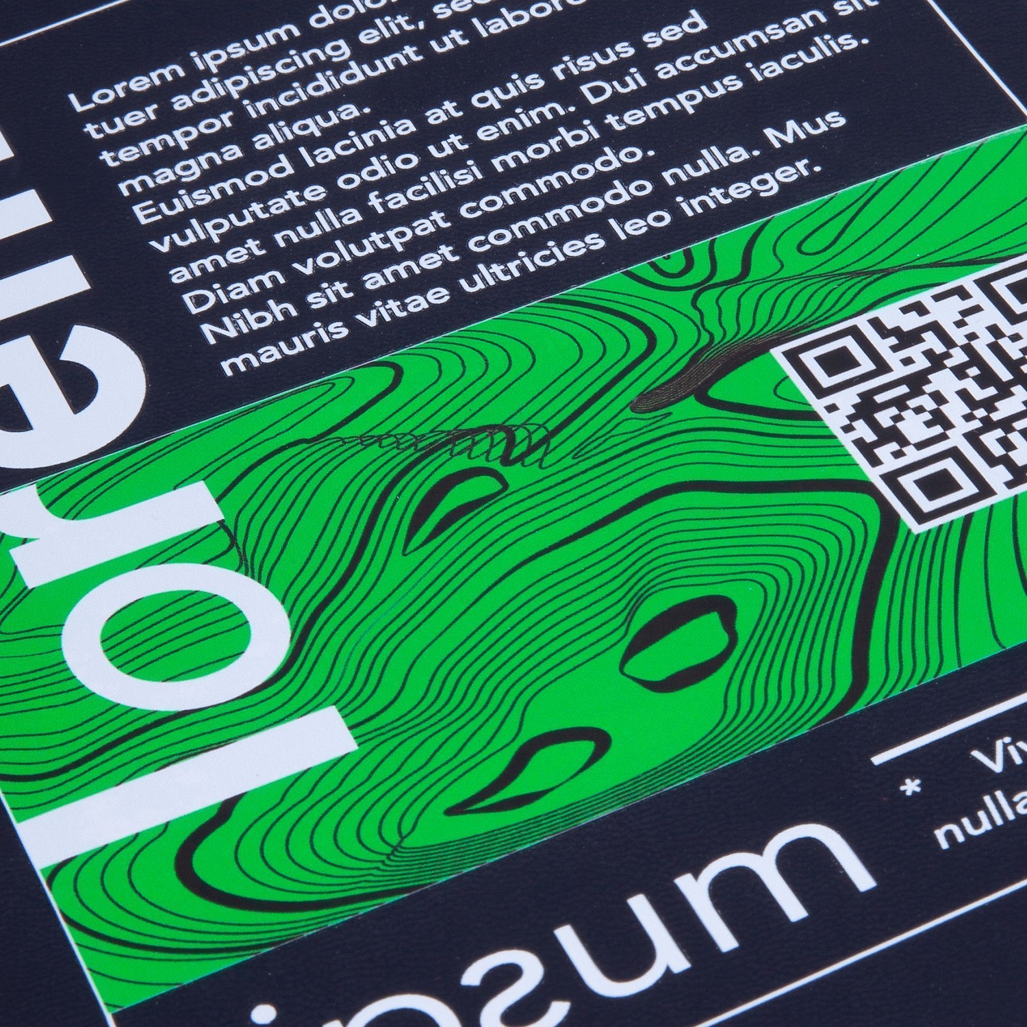 Ежедневник Flat, недатированный, иссиня-черный с логотипом