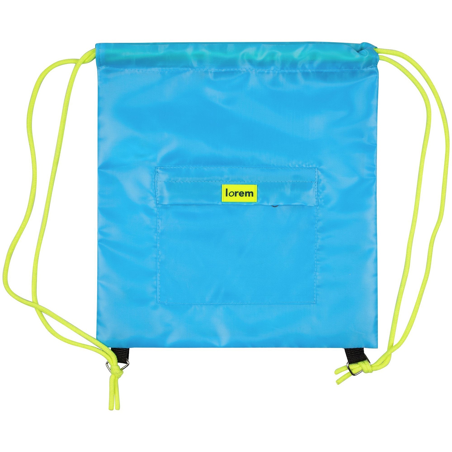 Лейбл из ПВХ Dzeta, XS, желтый неон с логотипом