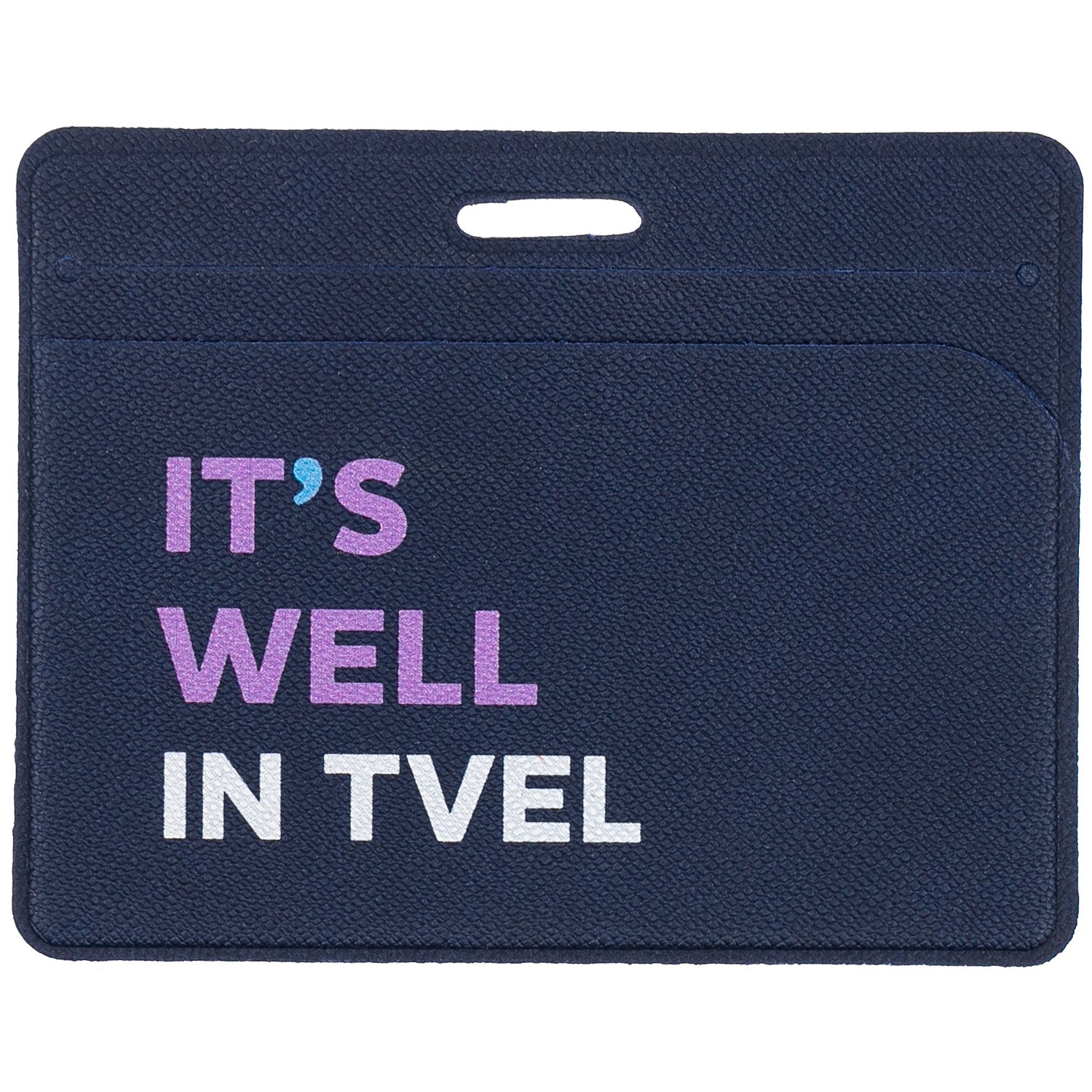 Чехол для карточки Devon, синий с логотипом