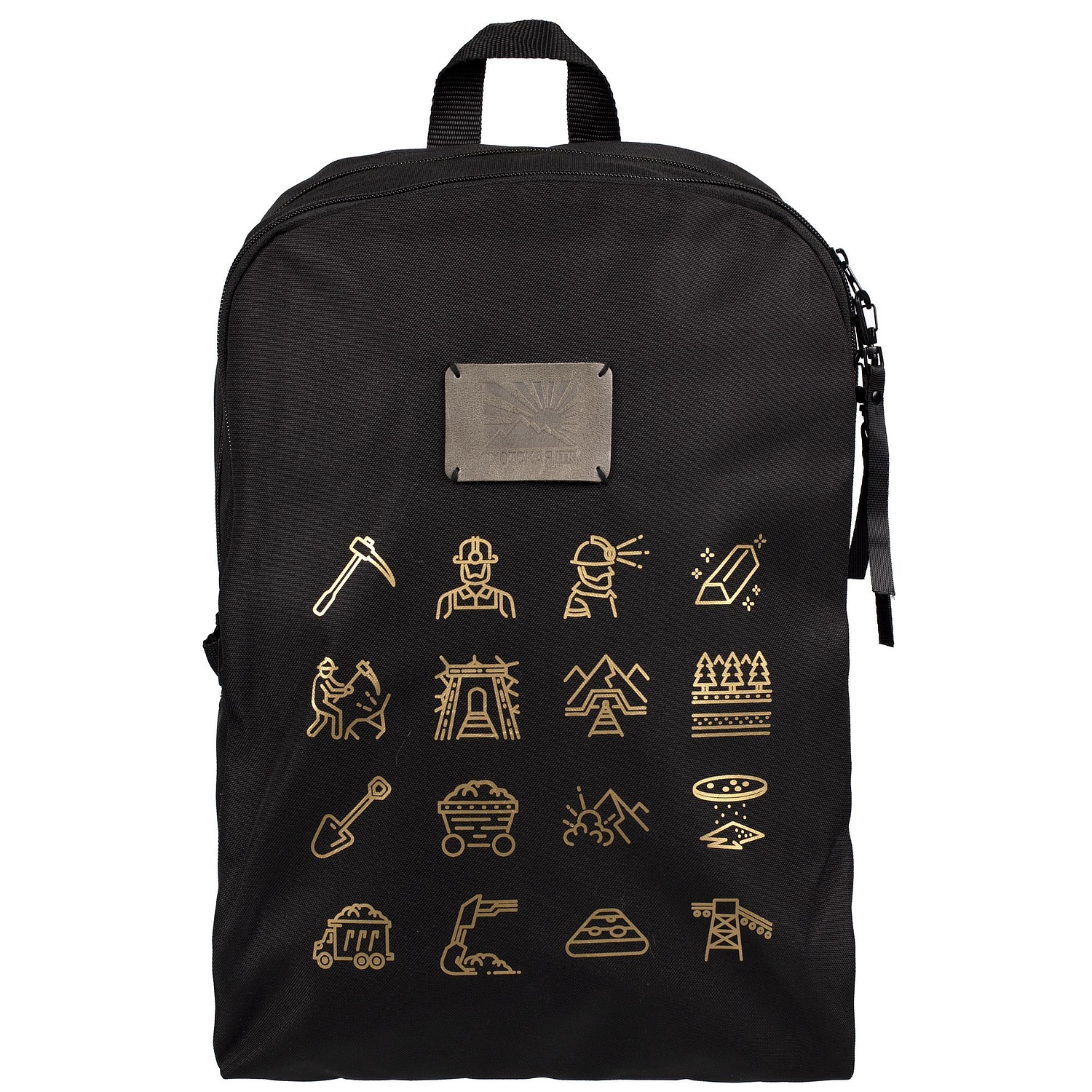 Лейбл кожаный Beta, XL, серый с логотипом