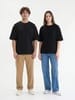 Футболка Oversize Premium 210, черная с логотипом