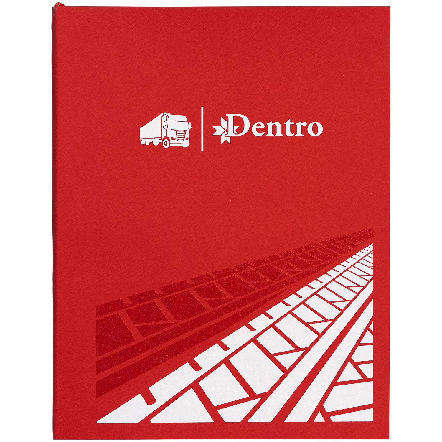 Ежедневник Flat Maxi, недатированный, красный с логотипом