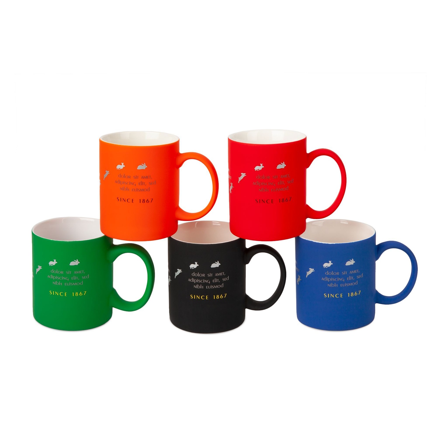 Кружка Promo Soft с покрытием софт-тач, ярко-красная с логотипом