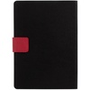 Ежедневник Boom, недатированный, черный с красным с логотипом