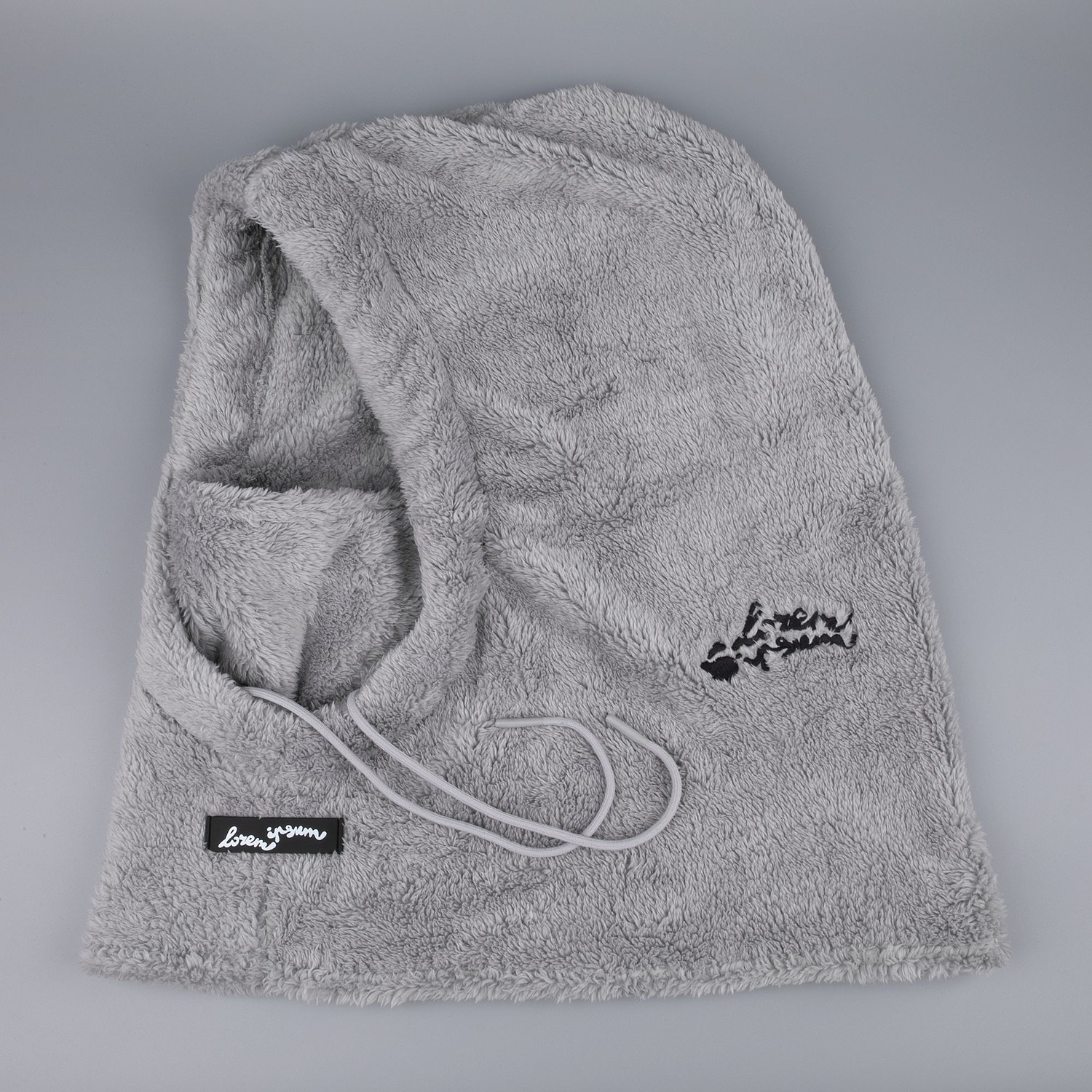 Балаклава-капюшон Flocky, серая с логотипом