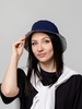 Панама Summer двусторонняя, синяя с серым с логотипом