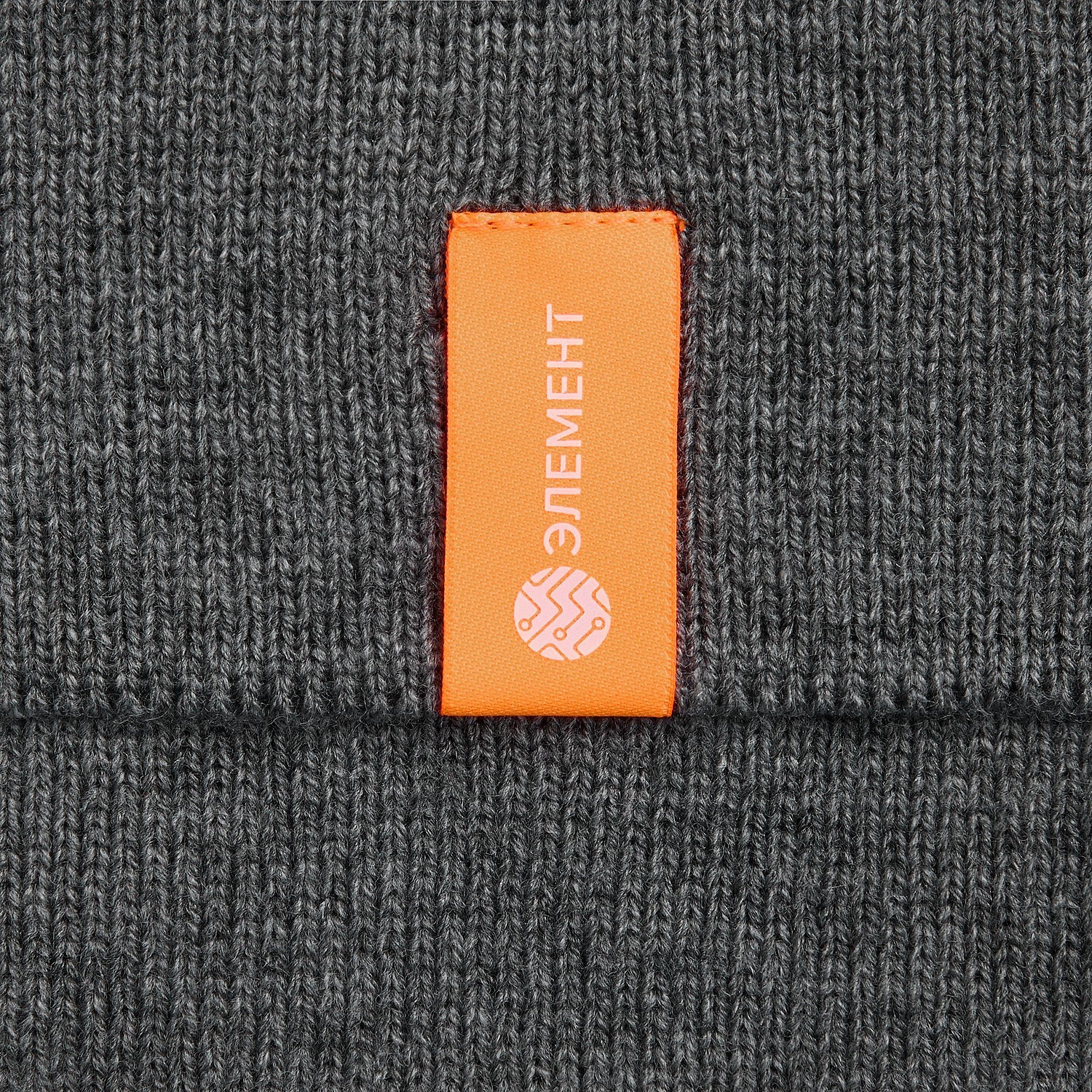 Шарф Urban Flow, темно-серый меланж с логотипом