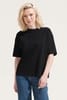 Футболка оверсайз женская Boxy Women, темно-серая (графит) с логотипом