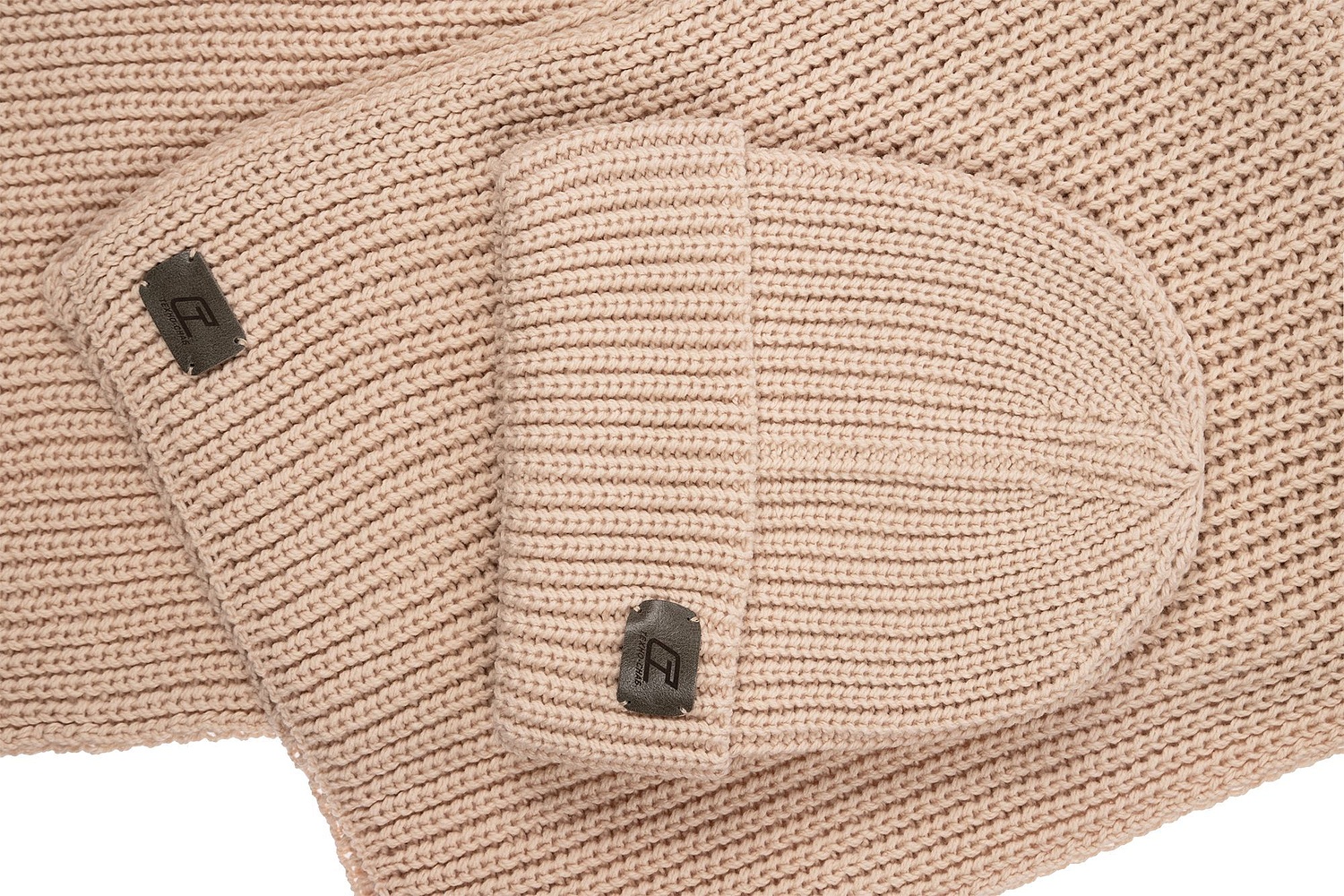 Шарф Nordkyn, бежевый с логотипом