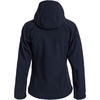 Куртка женская Hooded Softshell темно-синяя с логотипом