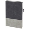 Ежедневник Horizon, недатированный, серый с черным с логотипом