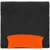 Шарф Snappy, темно-серый с оранжевым с логотипом