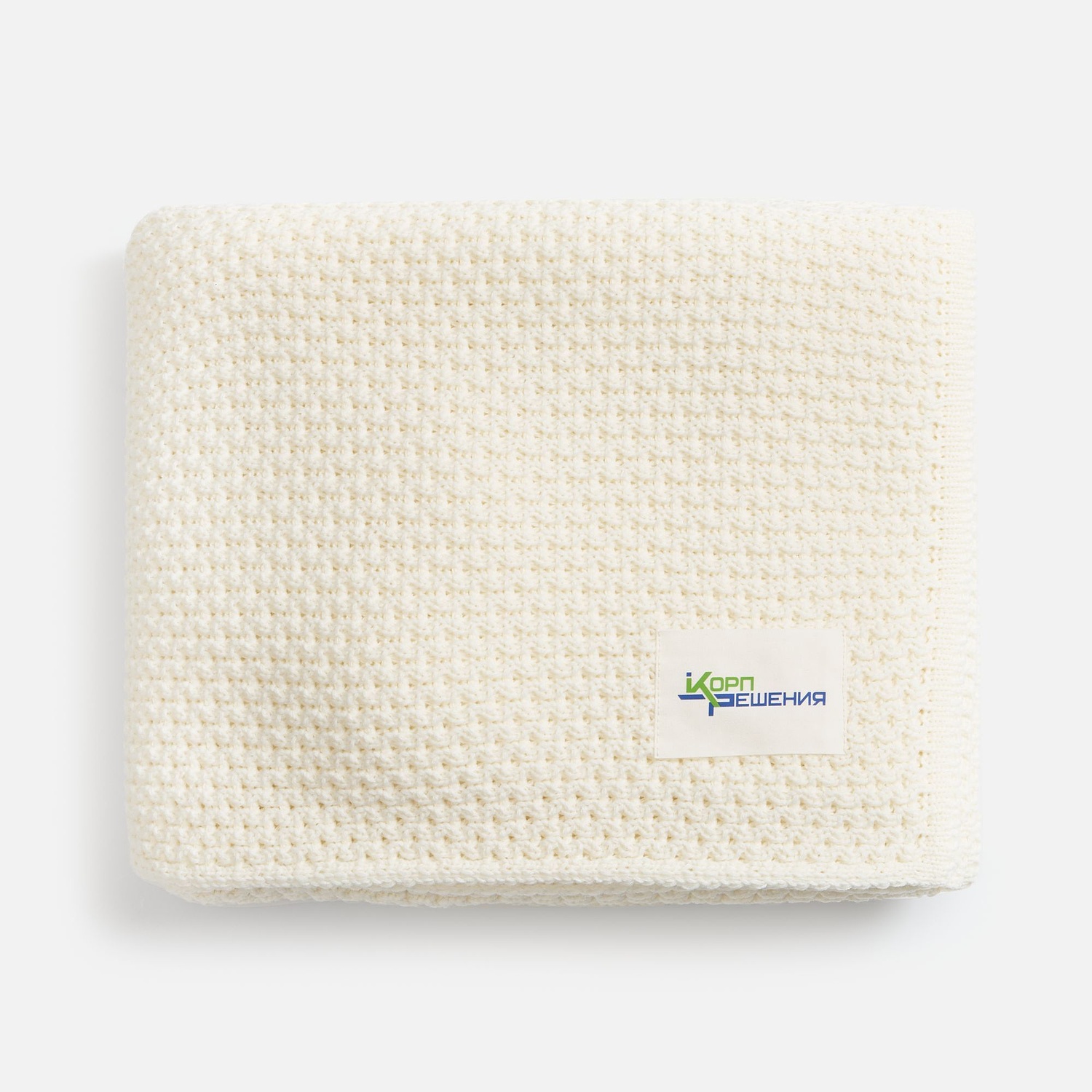 Лейбл хлопковый Doni, XL, беленый с логотипом