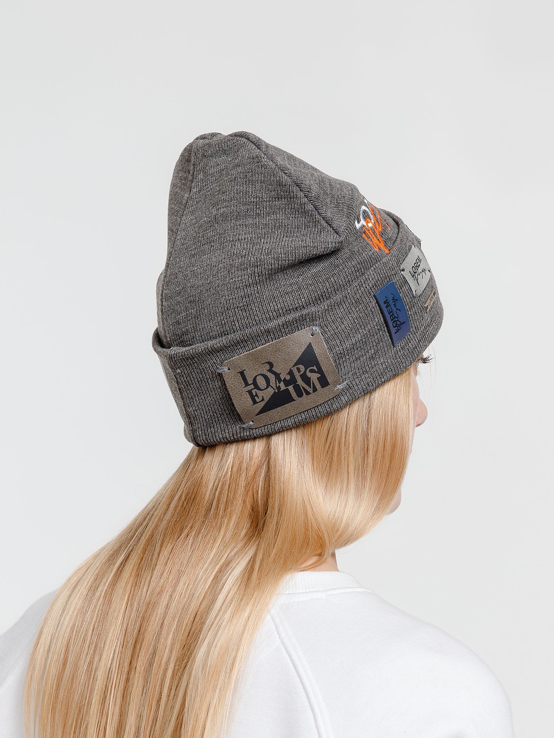 Шапка Real Talk, серая с логотипом