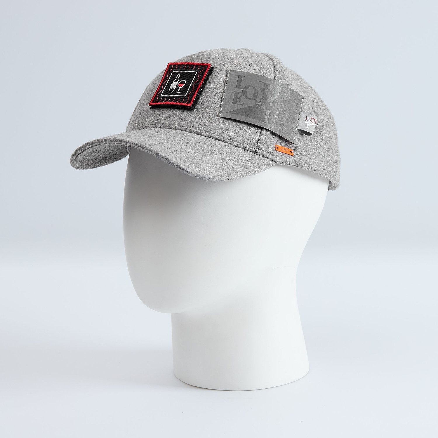 Бейсболка Woolridge, серый меланж с логотипом