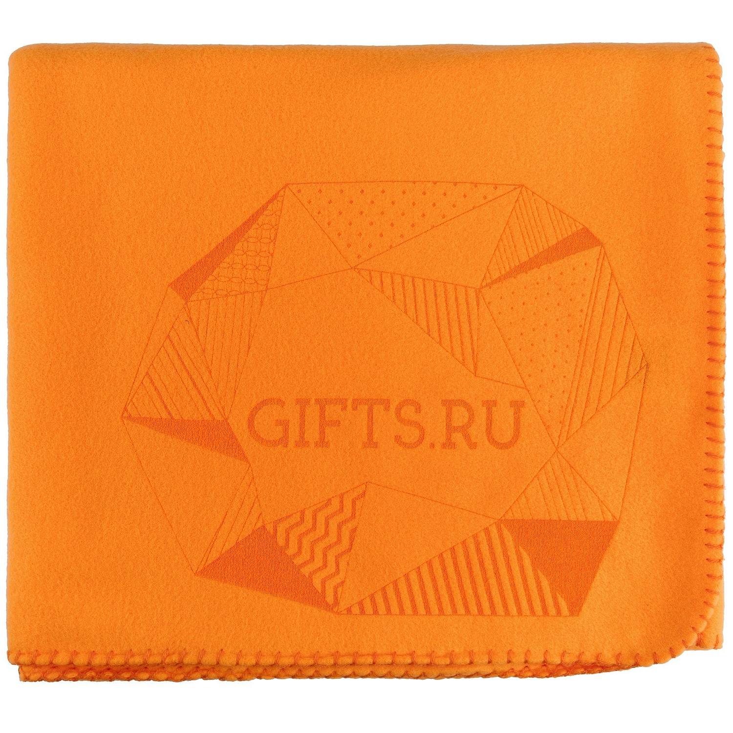 Флисовый плед Warm&Peace, оранжевый