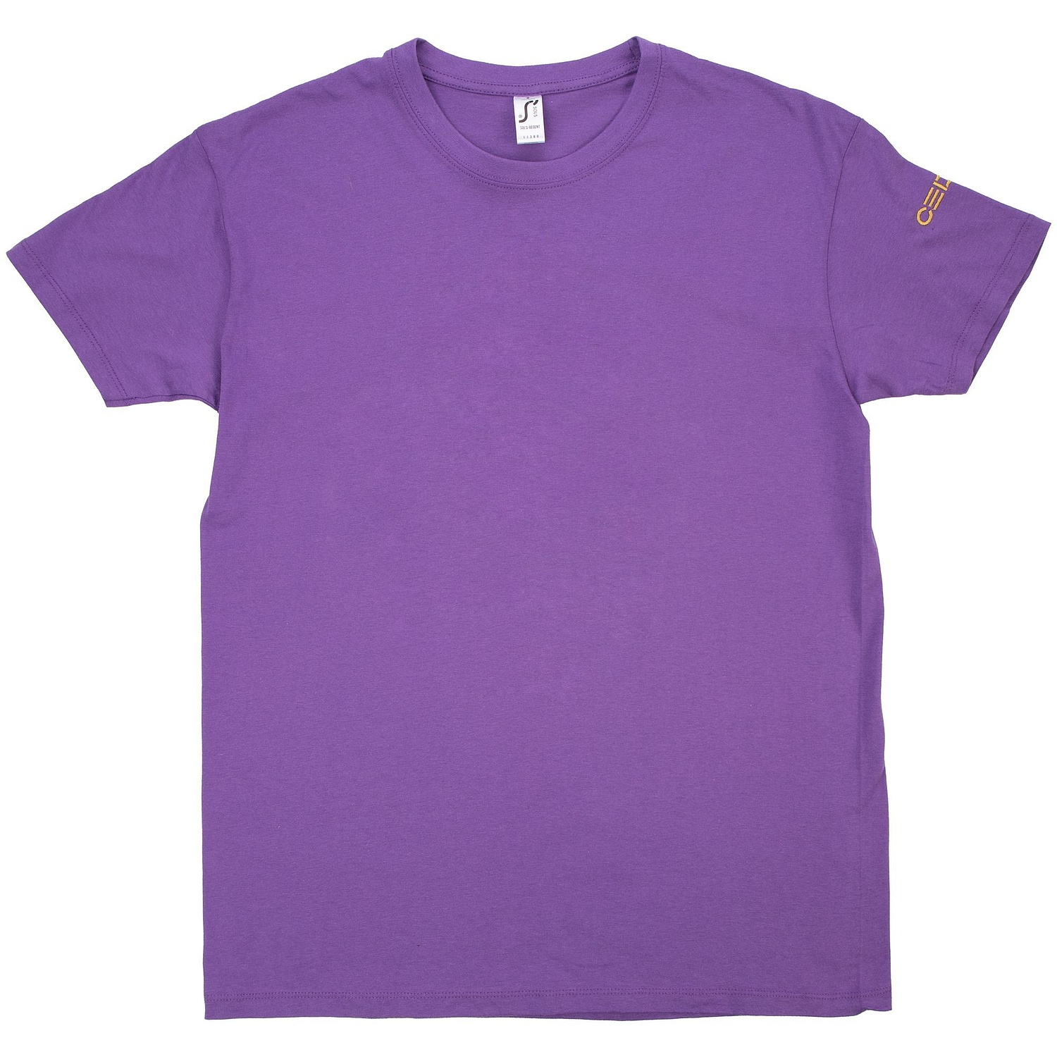 Футболка унисекс Regent 150, фиолетовая с логотипом