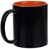 Кружка-хамелеон On Display, глянцевая, черная с оранжевым с логотипом