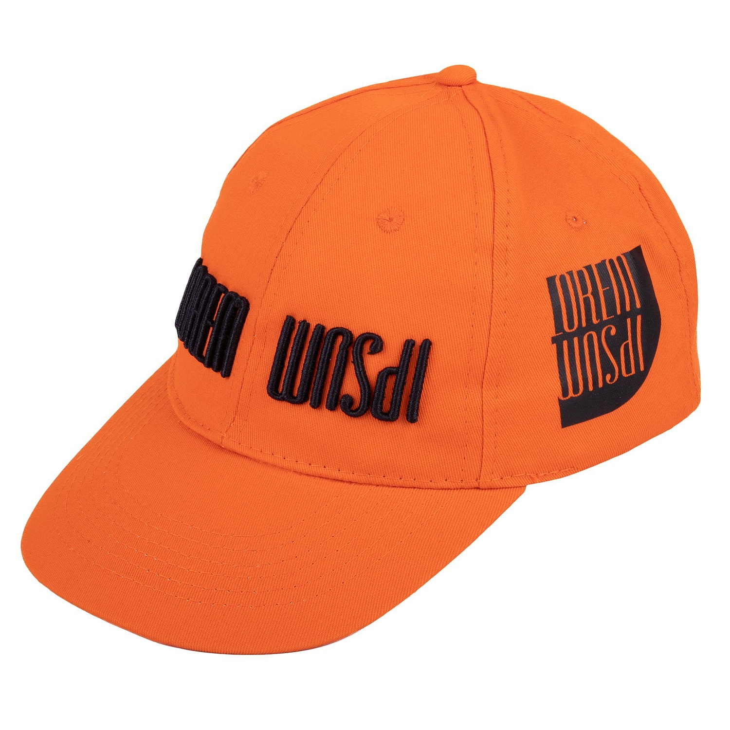 Бейсболка Apollo, оранжевая с логотипом