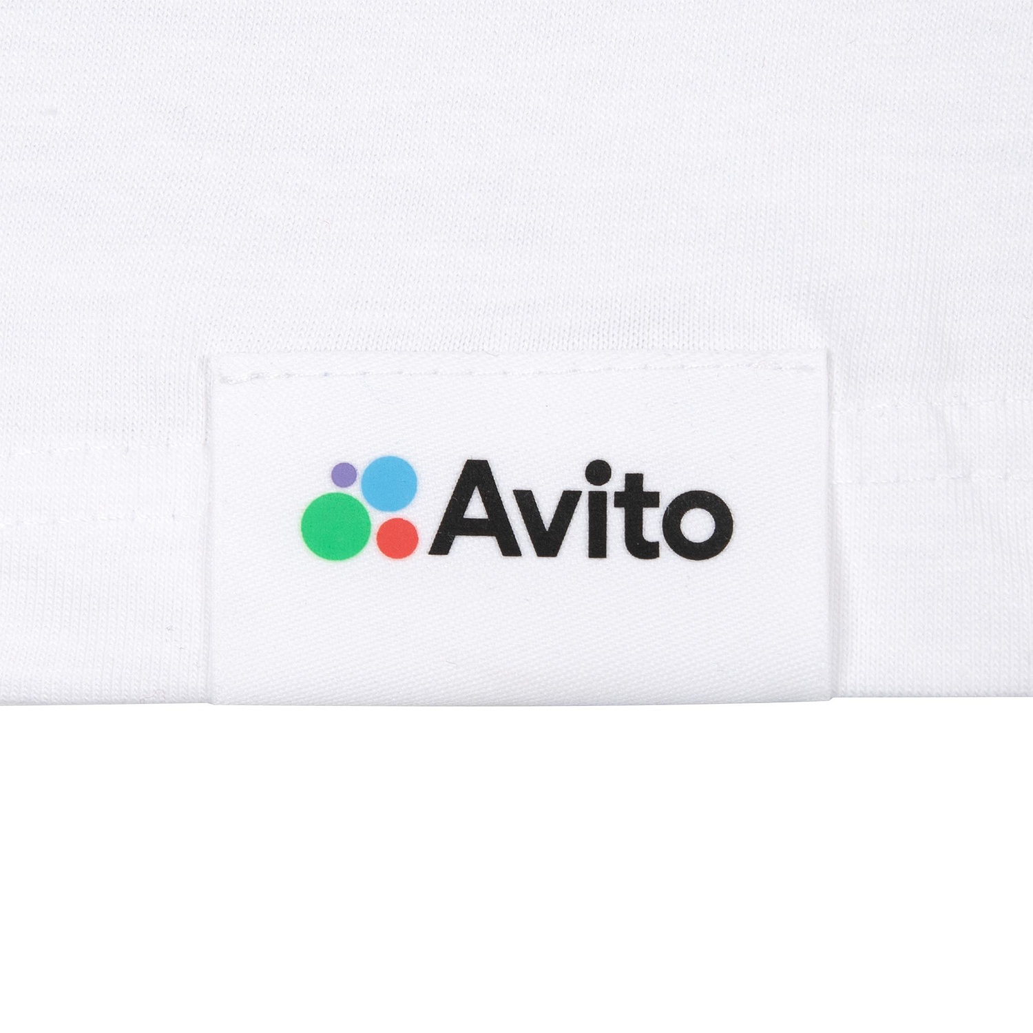 Лейбл тканевый Epsilon, L, белый с логотипом