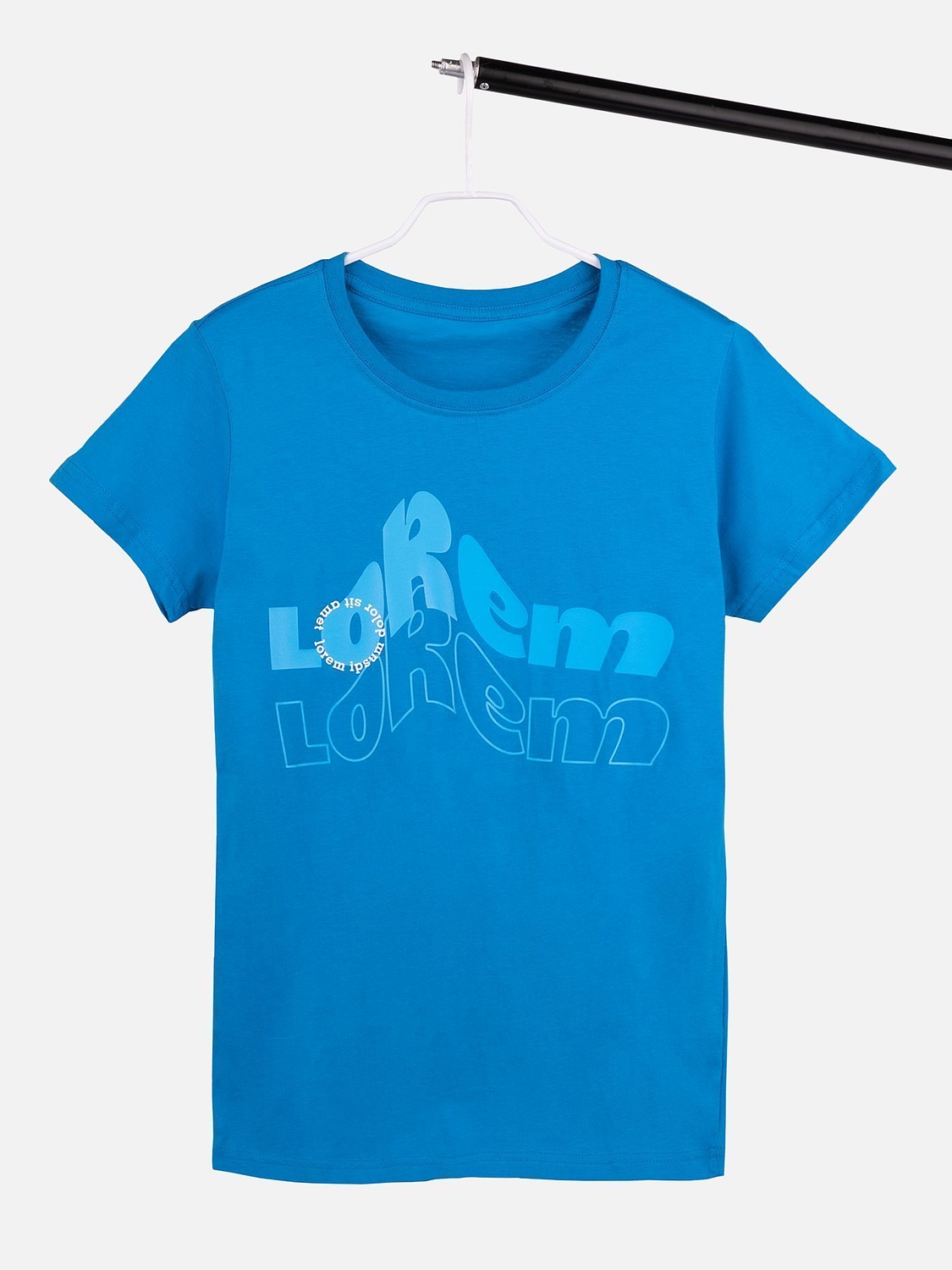 Футболка женская T-bolka Lady, бирюзовая с логотипом