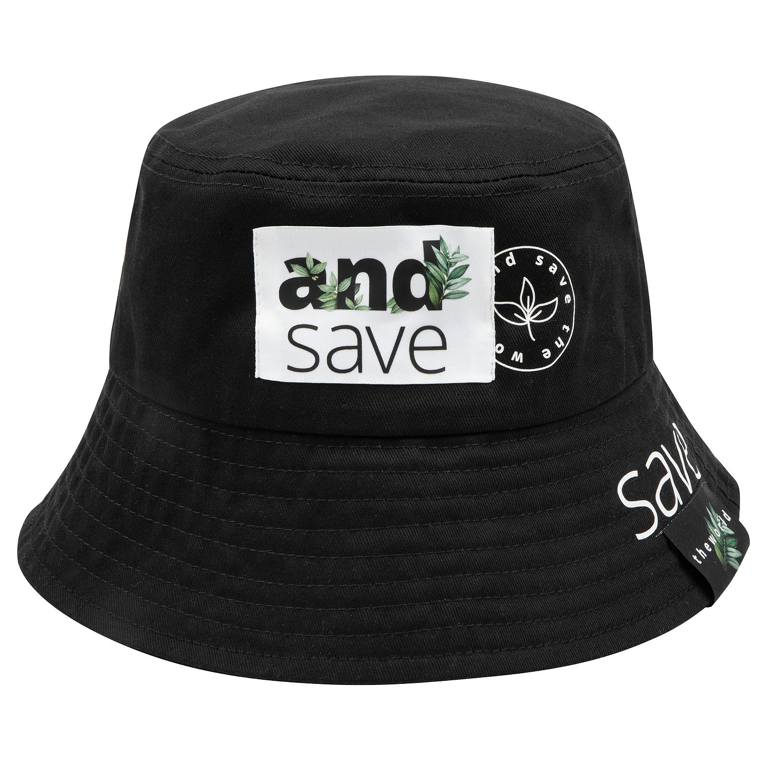 Панама C7, черная с логотипом