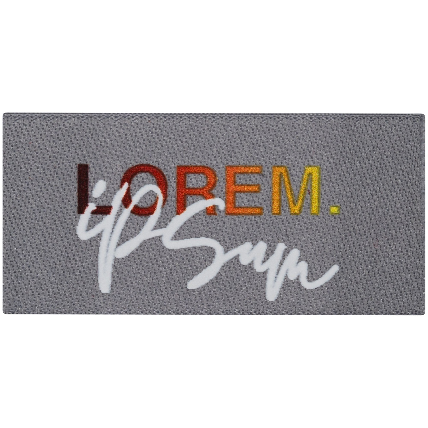 Лейбл тканевый Epsilon, XXS, серый с логотипом