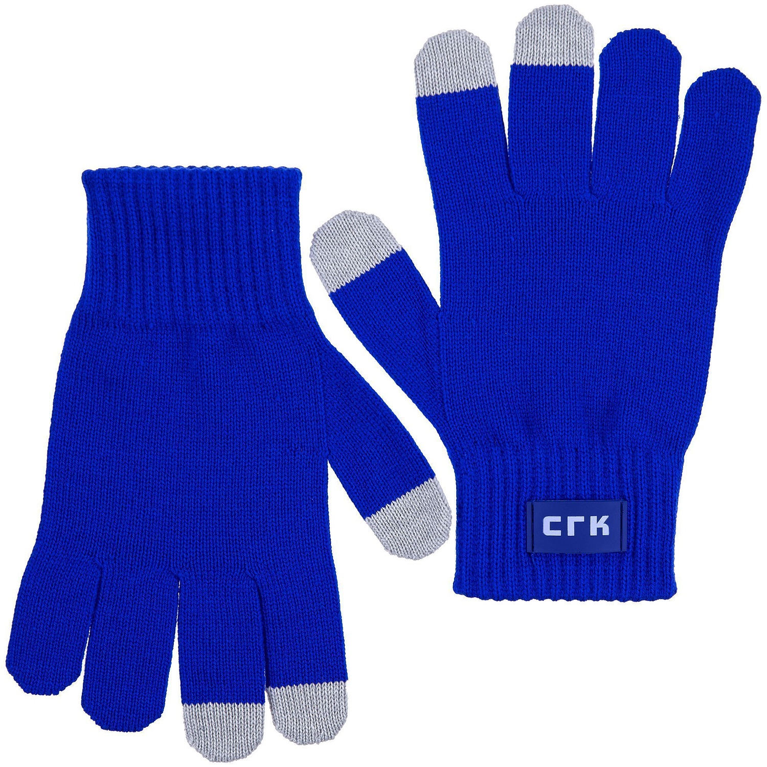 Лейбл из ПВХ Dzeta, XS, синий с логотипом