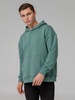 Худи оверсайз Kulonga Comfort, серо-зеленое с логотипом