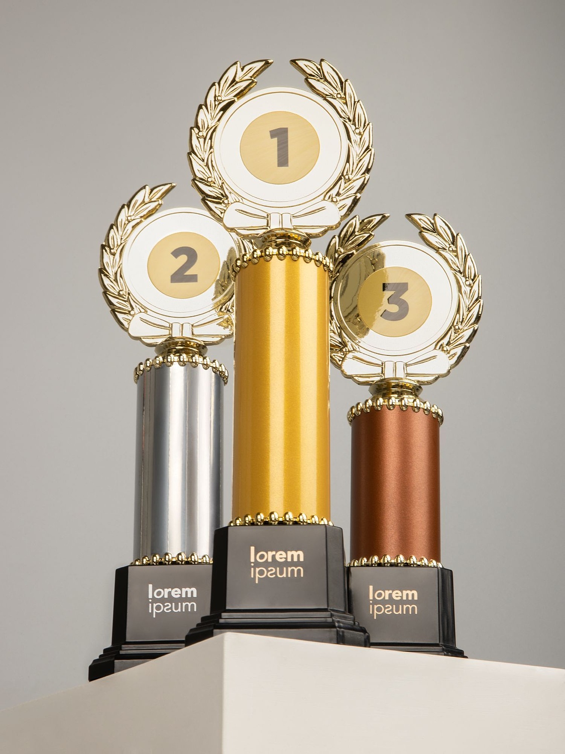 Стела EnterPrize, средняя, серебристая с логотипом