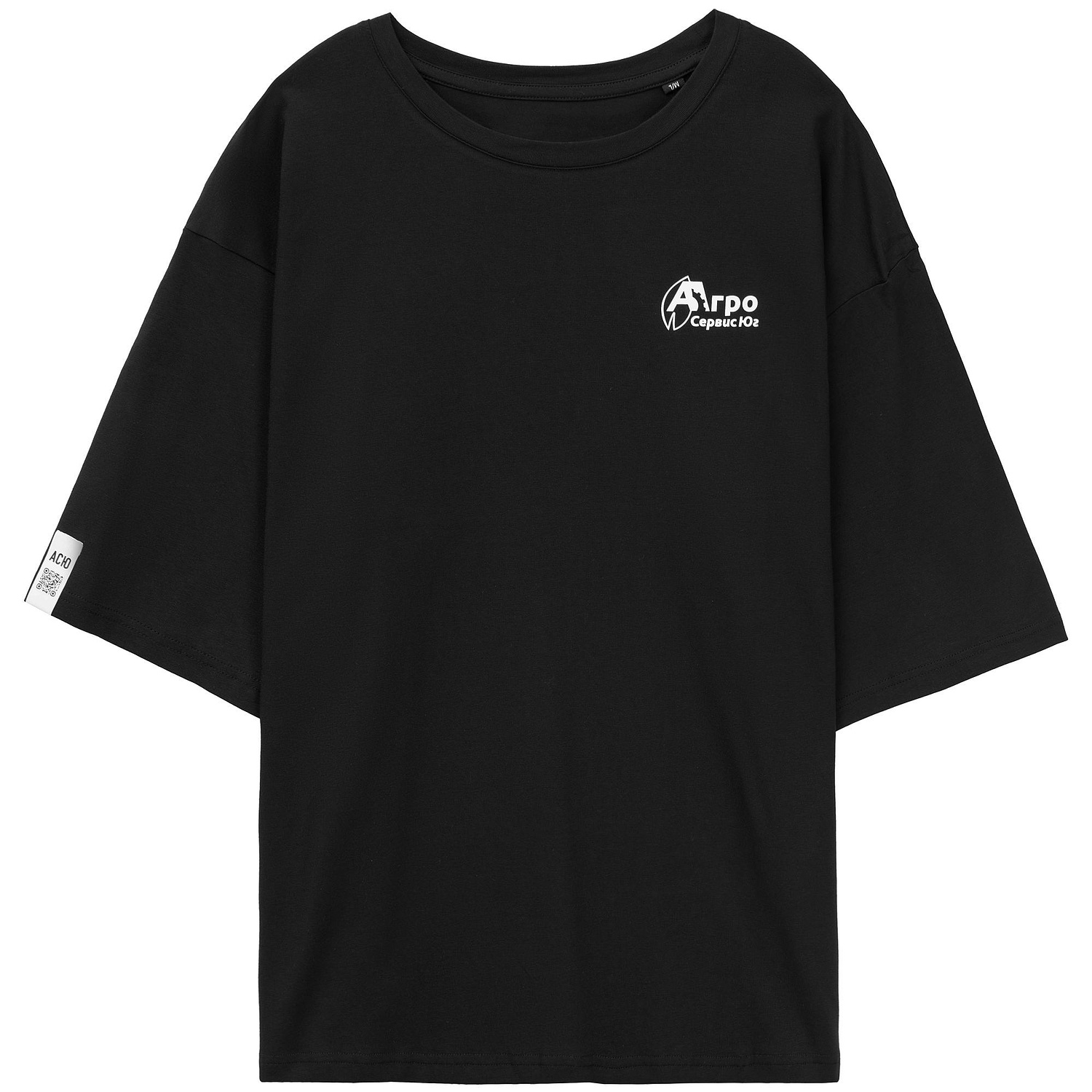 Футболка унисекс оверсайз Street Vibes, черная с логотипом