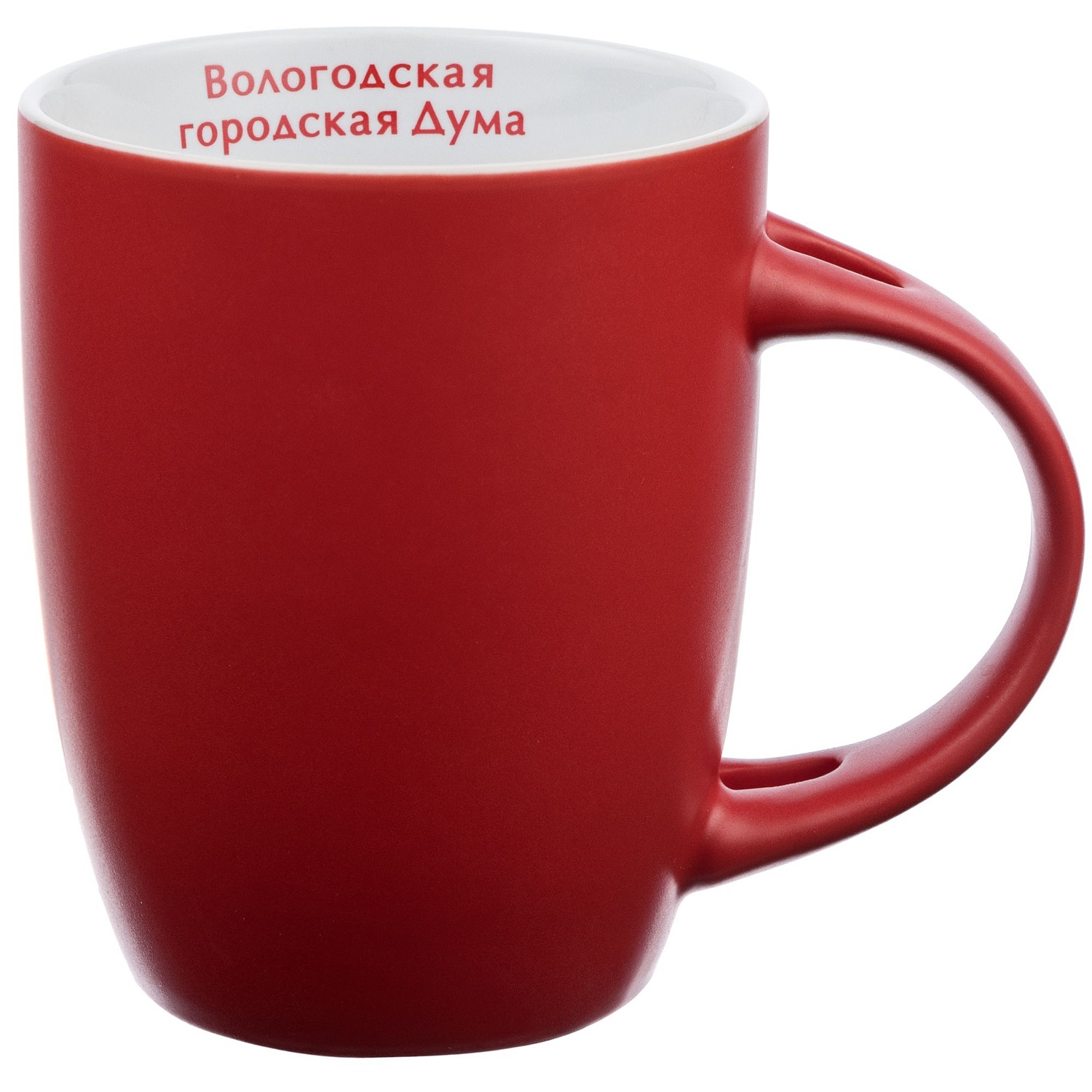 Кружка с ложкой Cheer Up, ver.2, красная с логотипом